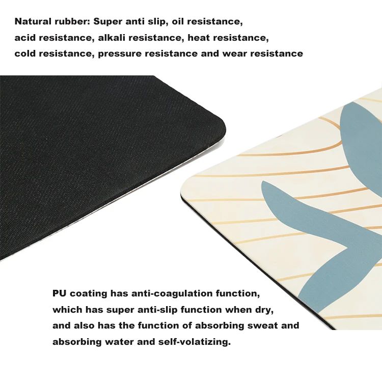  5mm Environmentally Friendly Anti-Slip Natural Rubber Yoga Mat